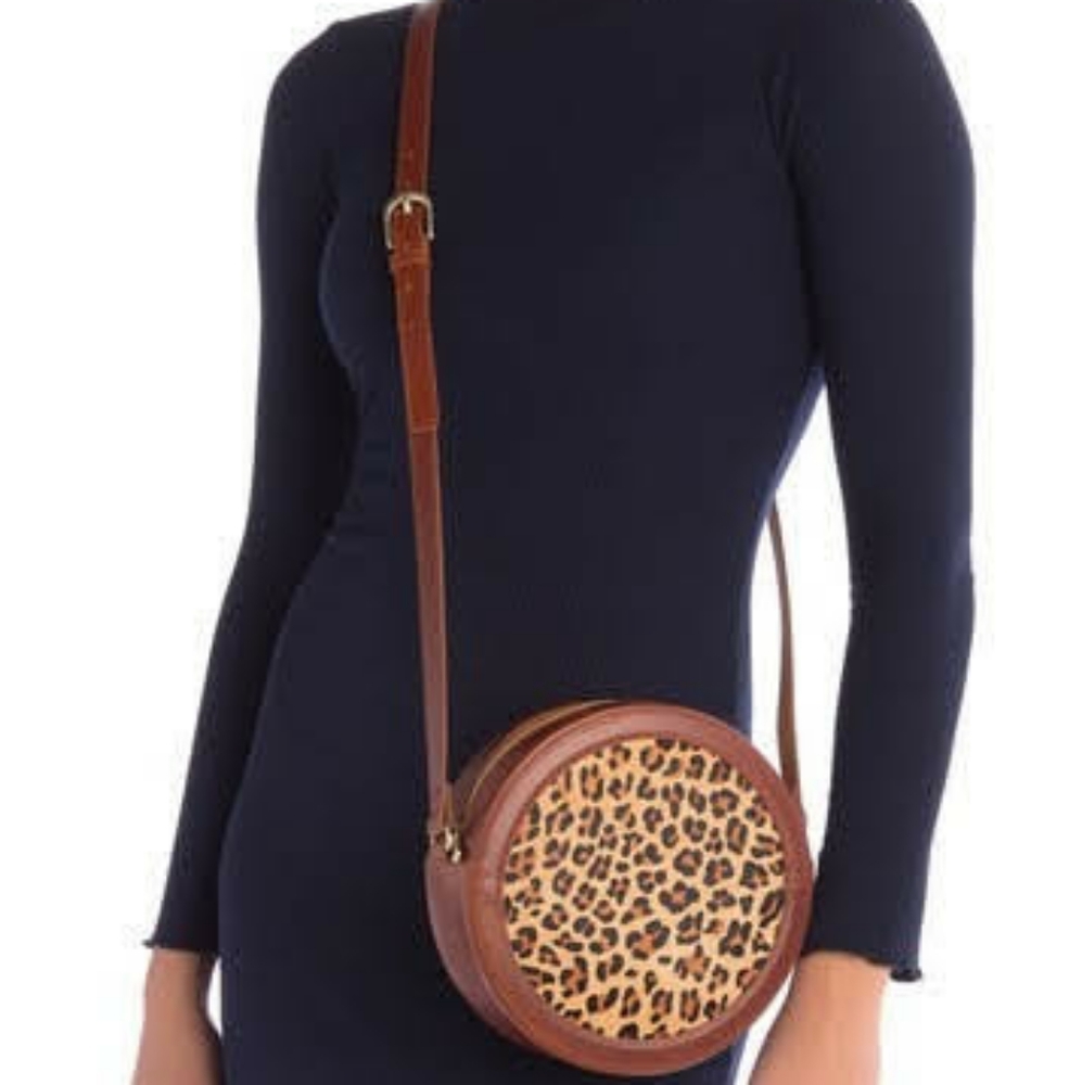 MOST WANTED USA Cheetah Calf Hair Crossbody